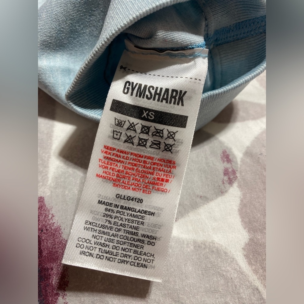 NWOT Gymshark Blue Ombré Athleisure Activewear Workout Gym Leggings Size XS - Picture 9 of 9